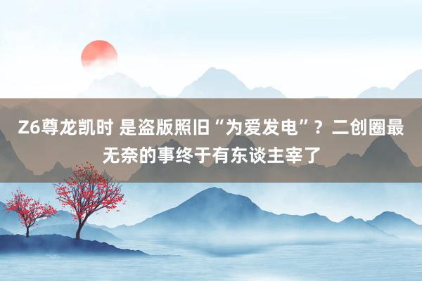 Z6尊龙凯时 是盗版照旧“为爱发电”？二创圈最无奈的事终于有东谈主宰了