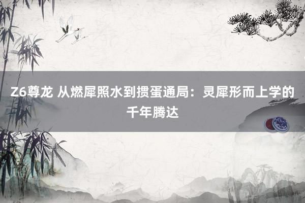 Z6尊龙 从燃犀照水到掼蛋通局：灵犀形而上学的千年腾达