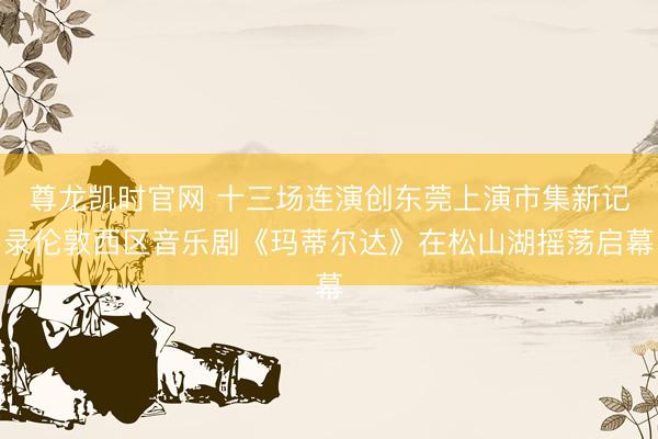 尊龙凯时官网 十三场连演创东莞上演市集新记录伦敦西区音乐剧《玛蒂尔达》在松山湖摇荡启幕